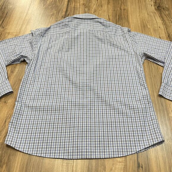 UnTuckit Mens XXXL Wrinkle Free Long Sleeve Blue Plaid Shirt - READ DESCRIPTION - Picture 11 of 11
